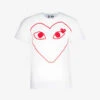 Comme Des Garçons Play Heart-logo Cotton-jersey T-shirt -Whistles Store 143 2000022 P1T099 WHITE ALT10
