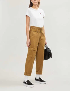 Levis Perfect Logo-print Cotton-jersey T-shirt -Whistles Store 150 3002395 391850006 WHITE ALT01