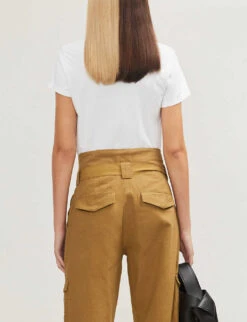 Levis Perfect Logo-print Cotton-jersey T-shirt -Whistles Store 150 3002395 391850006 WHITE ALT02