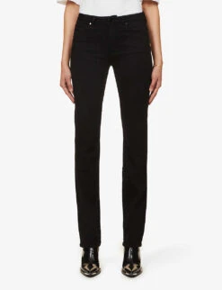 Paige Hoxton Straight High-rise Jeans -Whistles Store 188 3002369 18515212139 BLACKSHADOW ALT02