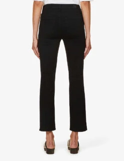 Paige Hoxton Straight High-rise Jeans -Whistles Store 188 3002369 18515212139 BLACKSHADOW ALT03