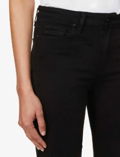 Paige Hoxton Straight High-rise Jeans -Whistles Store 188 3002369 18515212139 BLACKSHADOW ALT04