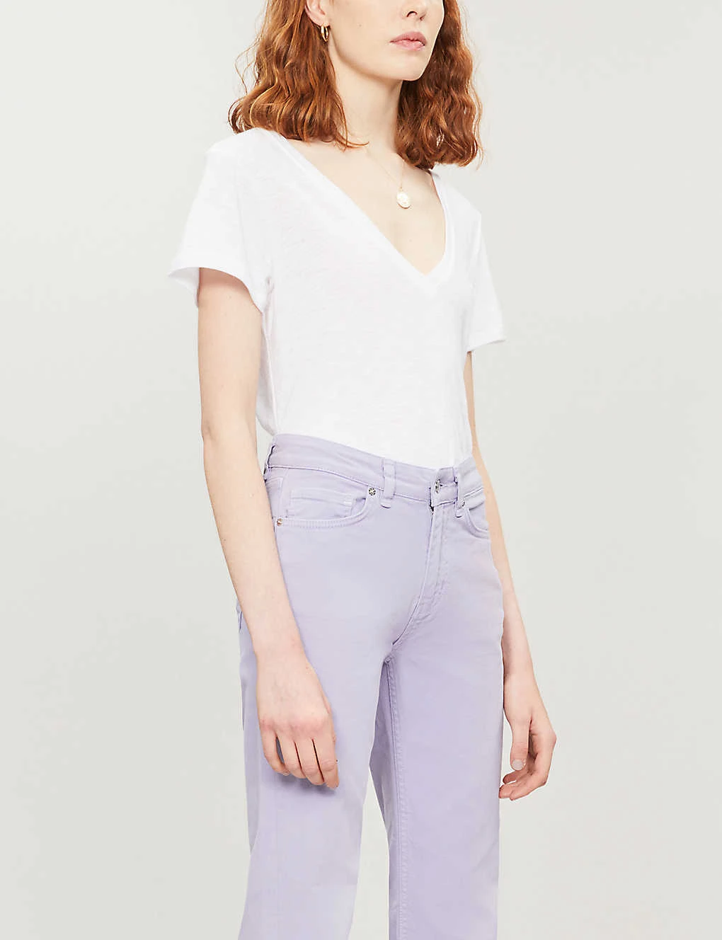 Paige Zaya V-neck Cotton And Modal-blend T-shirt 4 Paige Zaya V-neck Cotton And Modal-blend T-shirt - Image 2