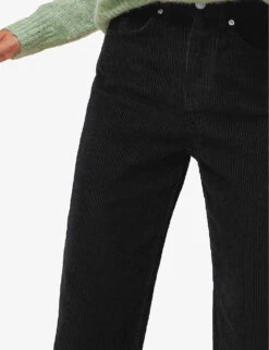 Whistles High-waist Corduroy Barrel Jeans -Whistles Store 501 10019 030249 BLACK ALT02