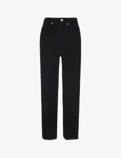 Whistles High-waist Corduroy Barrel Jeans -Whistles Store 501 10019 030249 BLACK M