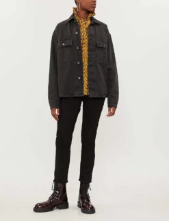 Zadig & Voltaire Ava Raw-hem Skinny High-rise Jeans -Whistles Store 669 10175 PWGCT3003F NOIR ALT01