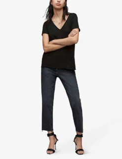 AllSaints Emelyn Tonic Short-sleeved T-shirt -Whistles Store 930 10136 WM115P JETBLACK ALT01