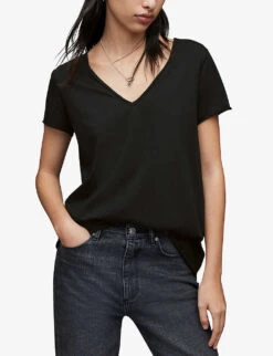 AllSaints Emelyn Tonic Short-sleeved T-shirt -Whistles Store 930 10136 WM115P JETBLACK ALT02