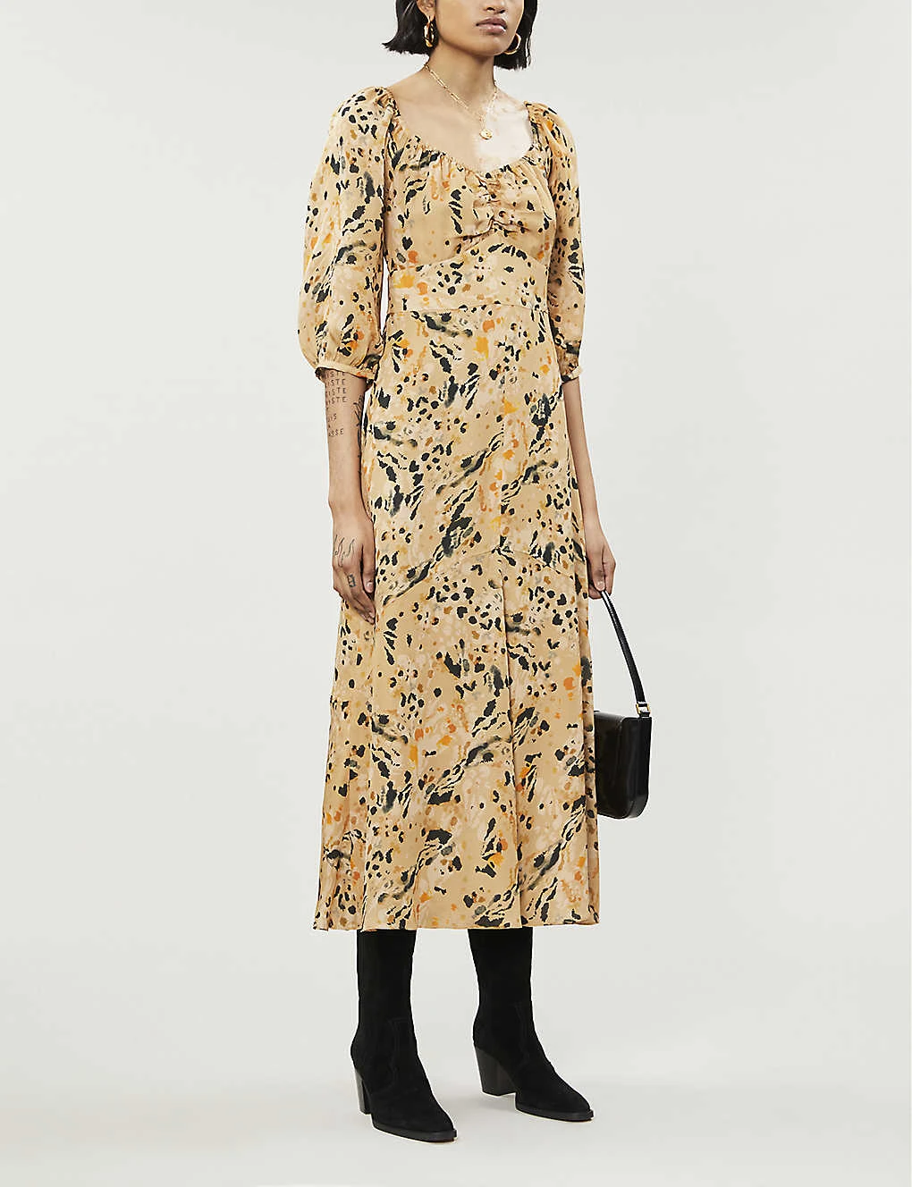 Whistles Leopard-print Silk-crepe Midi Dress 5 Whistles Leopard-print Silk-crepe Midi Dress - Image 3