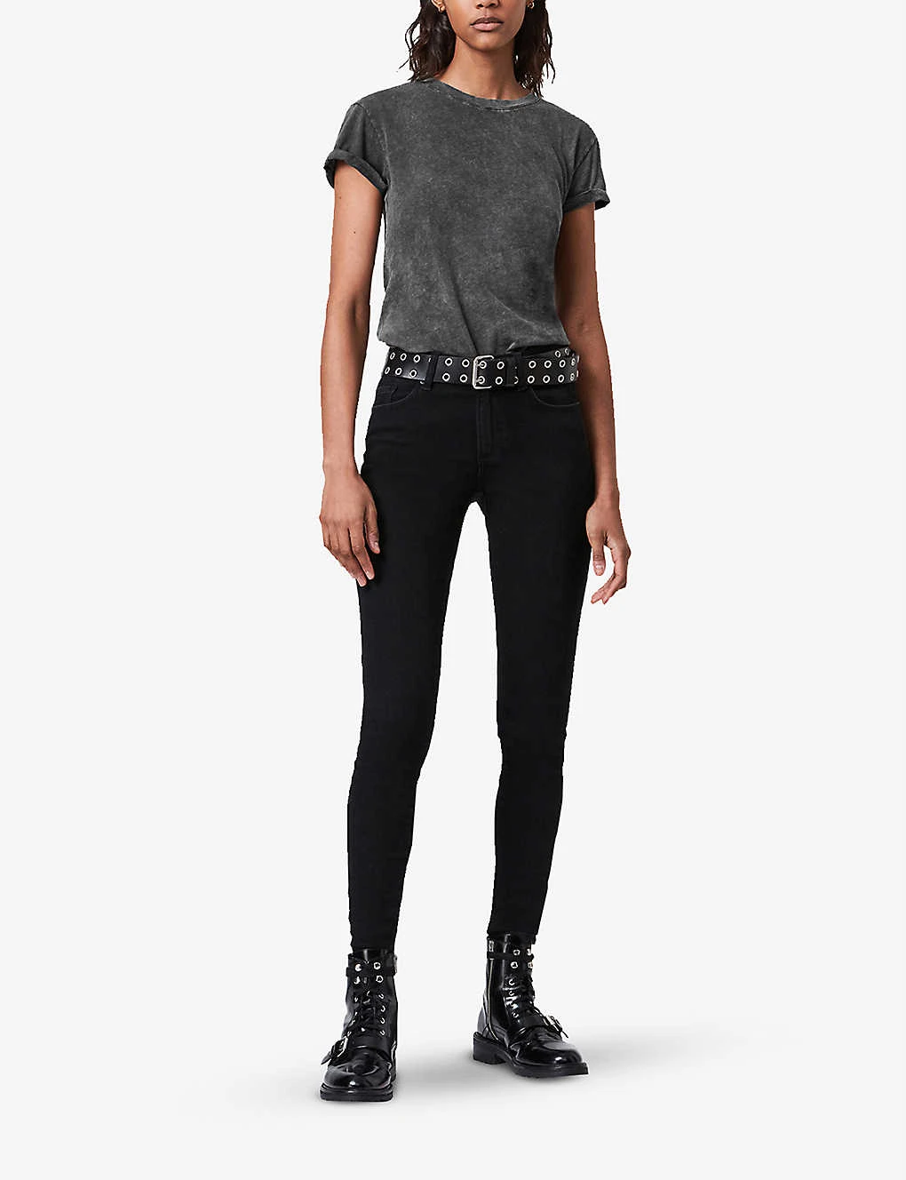 AllSaints Anna Acid Wash Cotton T-shirt 4 AllSaints Anna Acid Wash Cotton T-shirt - Image 2