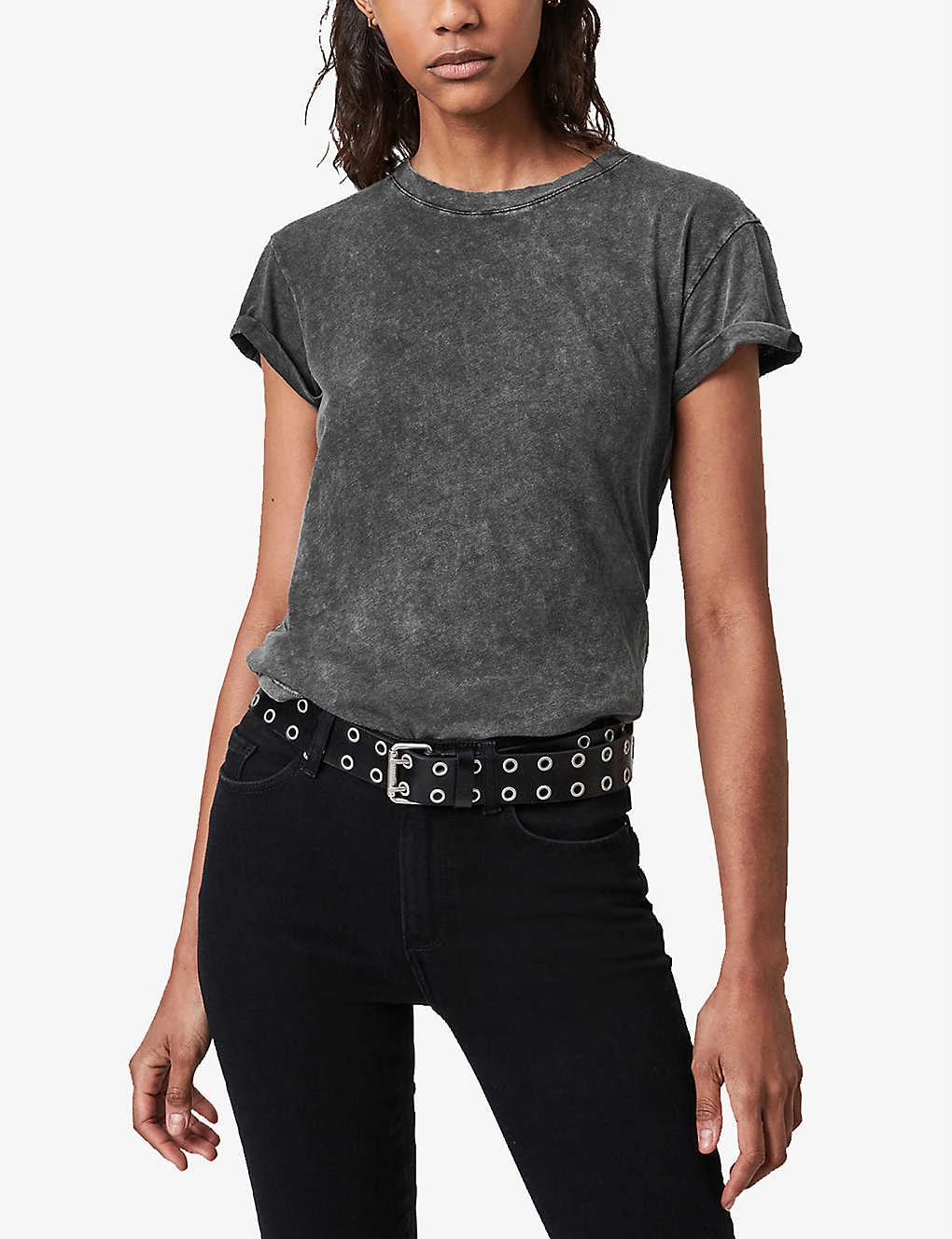 AllSaints Anna Acid Wash Cotton T-shirt 5 AllSaints Anna Acid Wash Cotton T-shirt - Image 3