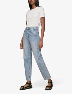 Whistles Ultimate Linen T-shirt -Whistles Store R03041111 WHITE ALT01