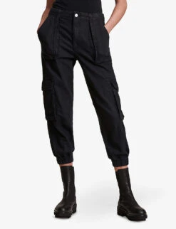 AllSaints Frieda Cargo-style Denim Trousers -Whistles Store R03753612 WASHEDBLACK ALT03