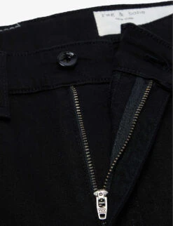 Rag & Bone Skinny High-rise Stretch-denim Jeans -Whistles Store R03757928 BLACK ALT06