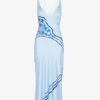Whistles Tie-dye Bias-cut Silk Midi Dress -Whistles Store R03763547 BLUEMULTI M