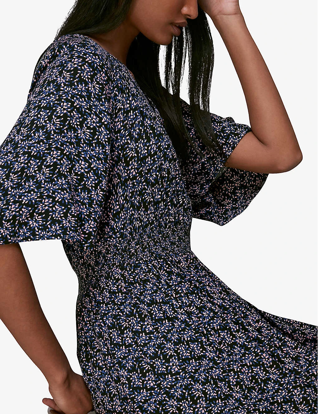 Whistles Kinetic Floral-print Woven Midi Dress 6 Whistles Kinetic Floral-print Woven Midi Dress - Image 4