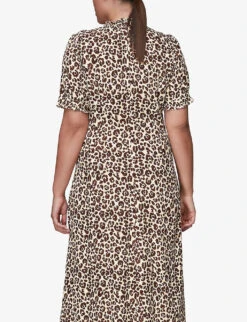 Whistles Ada Animal-print Midi Dress -Whistles Store R03797923 MULTICOLOURED ALT02