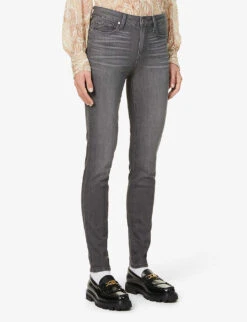 Paige Hoxton Skinny High-rise Stretch-denim Jeans -Whistles Store R03820906 GREYPEAKS ALT02
