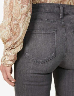 Paige Hoxton Skinny High-rise Stretch-denim Jeans -Whistles Store R03820906 GREYPEAKS ALT04