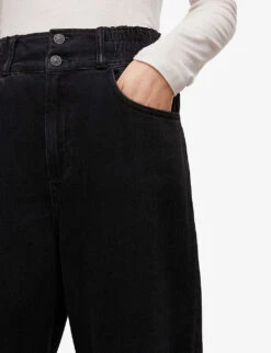 AllSaints Hailey High-rise Wide-leg Denim Jeans 11 AllSaints Hailey High-rise Wide-leg Denim Jeans -Whistles Store R03842379 WASHEDBLACK ALT04