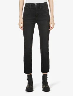 FRAME Le Sylvie Straight-leg High-rise Stretch-denim Jeans -Whistles Store R03850672 KERRY ALT02