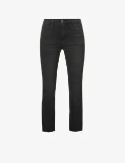 FRAME Le Sylvie Straight-leg High-rise Stretch-denim Jeans