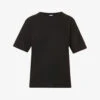 Dries Van Noten Boat-neck Relaxed-fit Cotton-jersey T-shirt -Whistles Store R03889357 BLACK M