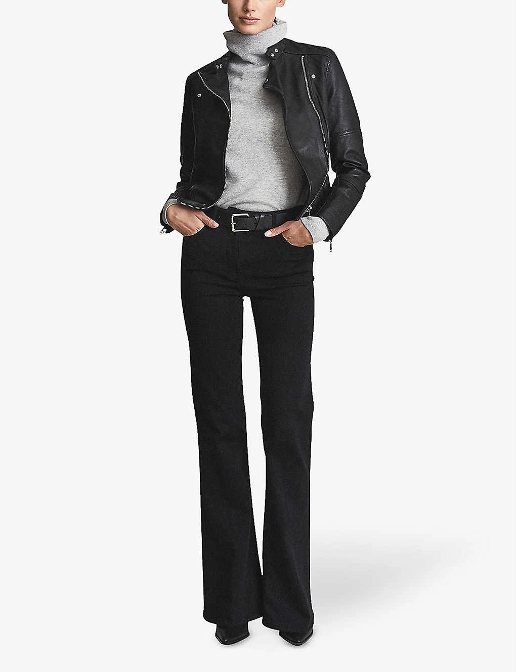 Reiss Beau Skinny Flared High-rise Stretch-denim Jeans 4 Reiss Beau Skinny Flared High-rise Stretch-denim Jeans - Image 2