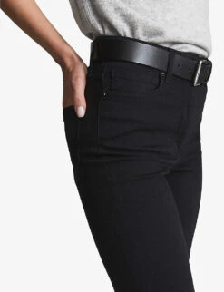 Reiss Beau Skinny Flared High-rise Stretch-denim Jeans 11 Reiss Beau Skinny Flared High-rise Stretch-denim Jeans -Whistles Store R03901488 BLACK ALT04