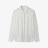 Point-collar Silk Shirt -Whistles Store R03904181 IVORY M