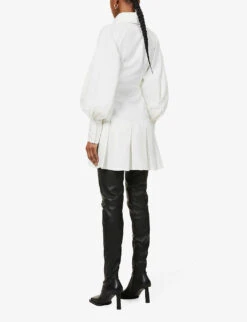 Oversized-collar Crepe Mini Dress -Whistles Store R03913527 WHITE ALT03