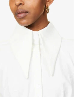 Oversized-collar Crepe Mini Dress -Whistles Store R03913527 WHITE ALT04