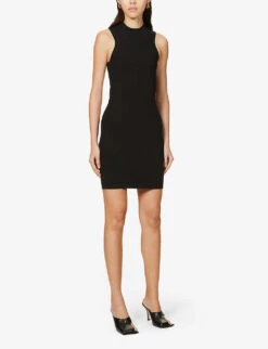 Victoria Beckham Fitted Sleeveless Stretch-woven Mini Dress 9 Victoria Beckham Fitted Sleeveless Stretch-woven Mini Dress -Whistles Store R03927829 BLACK ALT02