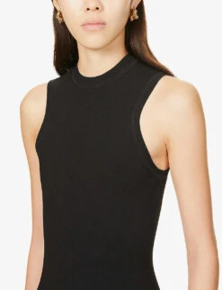Victoria Beckham Fitted Sleeveless Stretch-woven Mini Dress 11 Victoria Beckham Fitted Sleeveless Stretch-woven Mini Dress -Whistles Store R03927829 BLACK ALT04