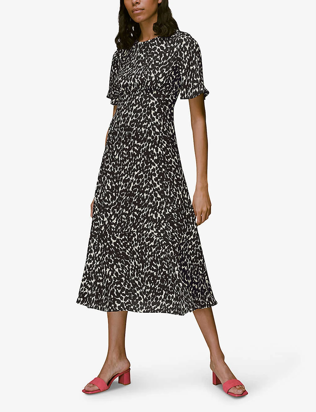 Whistles Alana Printed Recycled-polyester Midi Dress 4 Whistles Alana Printed Recycled-polyester Midi Dress - Image 2