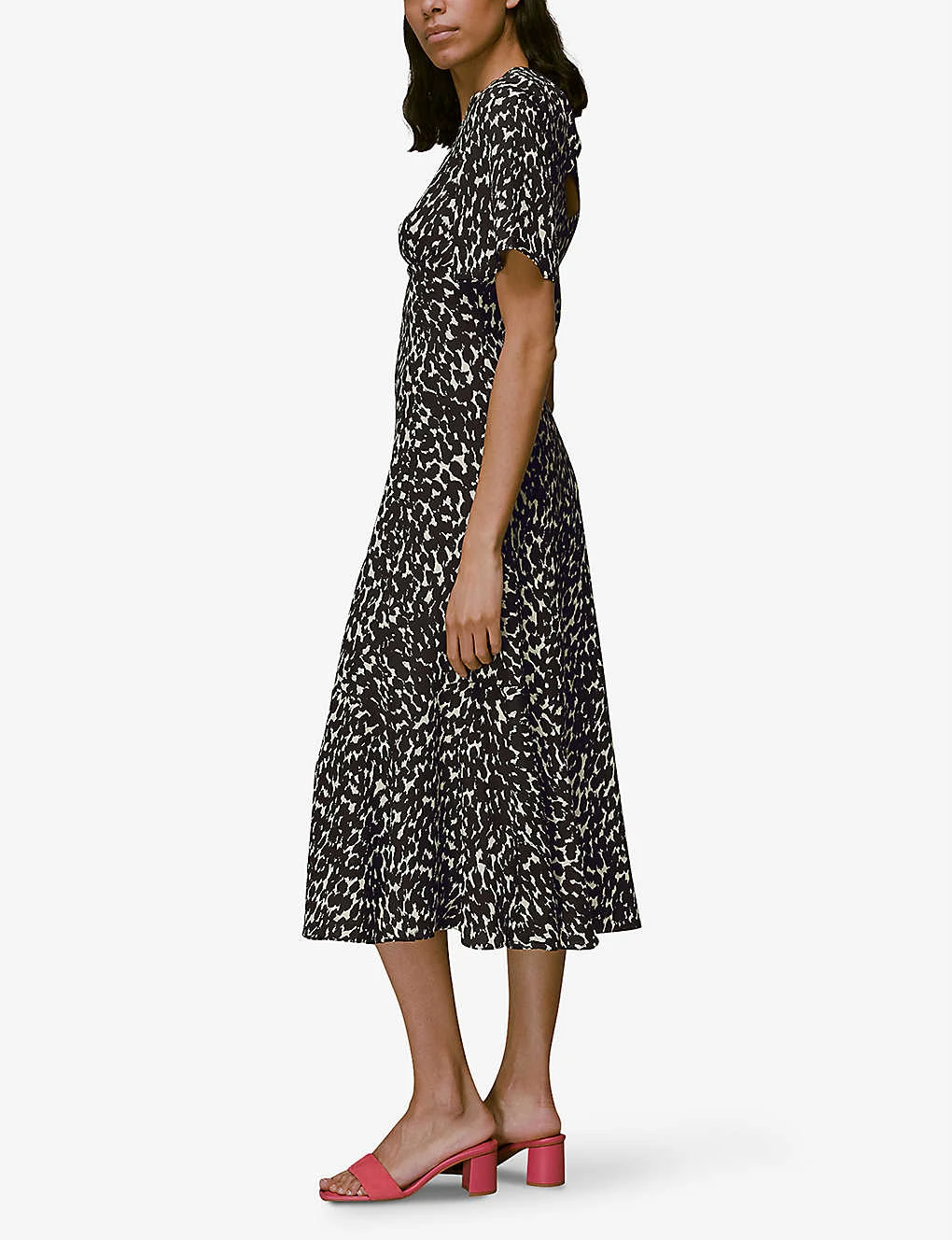 Whistles Alana Printed Recycled-polyester Midi Dress 5 Whistles Alana Printed Recycled-polyester Midi Dress - Image 3