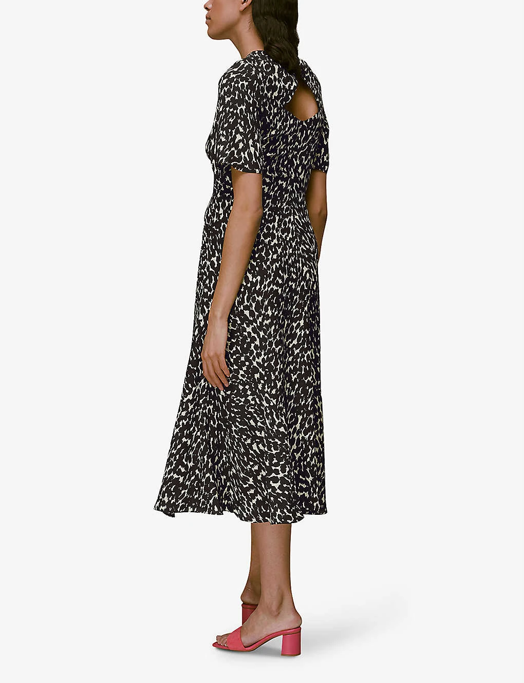 Whistles Alana Printed Recycled-polyester Midi Dress 6 Whistles Alana Printed Recycled-polyester Midi Dress - Image 4