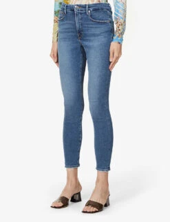 GOOD AMERICAN Good Legs Cropped Slim-leg Mid-rise Stretch-denim Jeans -Whistles Store R03939749 INDIGO149 ALT02