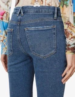 GOOD AMERICAN Good Legs Cropped Slim-leg Mid-rise Stretch-denim Jeans -Whistles Store R03939749 INDIGO149 ALT05