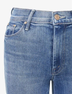 MOTHER The Weekender Fray Flared Mid-rise Stretch-denim Jeans -Whistles Store R03945071 AGROOVYKINDOFLOVE ALT02