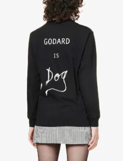 Ginsberg Is God Brand-print Organic-cotton T-shirt -Whistles Store R03949394 BLACK ALT03