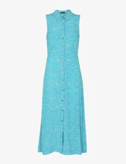 Whistles Flowerpod Floral-print Crepe Midi Dress