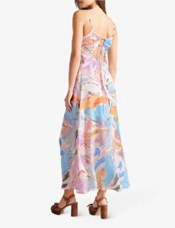 Ted Baker Lizybet Abstract-print Crepe Maxi Dress -Whistles Store R03954947 IVORY ALT02