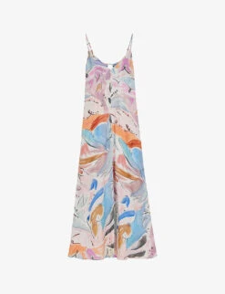 Ted Baker Lizybet Abstract-print Crepe Maxi Dress
