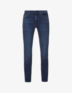 7 For All Mankind Roxanne Slim-fit Mid-rise Stretch-denim Jeans
