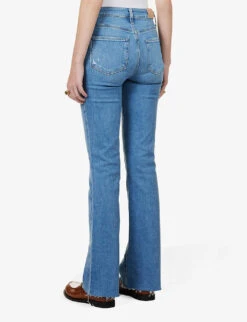 Paige Laurel Canyon Bootcut High-rise Stretch-denim Jeans -Whistles Store R03958047 FOLKDISTRESSED ALT03