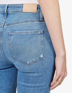 Paige Laurel Canyon Bootcut High-rise Stretch-denim Jeans -Whistles Store R03958047 FOLKDISTRESSED ALT05