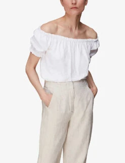 Whistles Ruffled Cotton Top -Whistles Store R03958302 WHITE ALT02