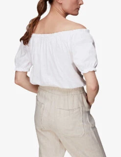 Whistles Ruffled Cotton Top -Whistles Store R03958302 WHITE ALT03