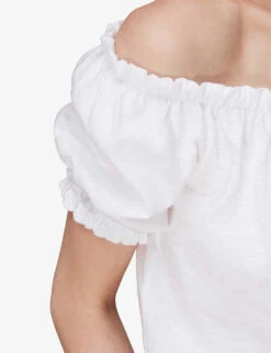 Whistles Ruffled Cotton Top -Whistles Store R03958302 WHITE ALT04